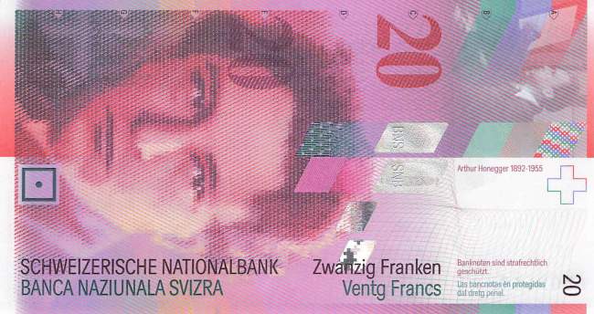 Schweiz 20 Franken 2014